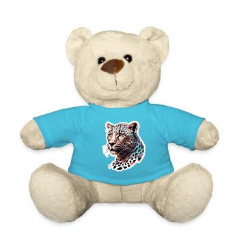 Léopard / guépard / Animal / Animal imprimé / motif - Nounours - bleu outremer - Devant