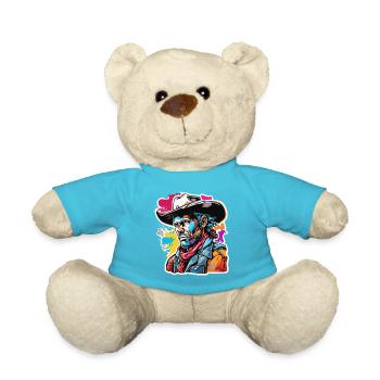Cowboy / Far West / Désert / Lasso / Rodéo - Nounours - bleu outremer - Devant