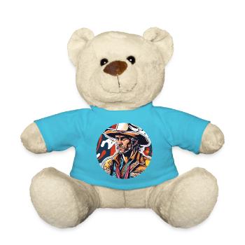 Cowboy / Far West / Désert / Lasso / Rodéo - Nounours - bleu outremer - Devant