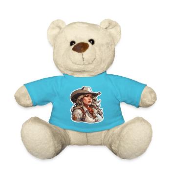 Cow Girl / Far West / Désert / Lasso / Rodéo - Nounours - bleu outremer - Devant