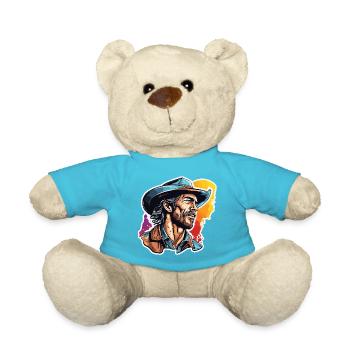 Cowboy / Far West / Désert / Lasso / Rodéo - Nounours - bleu outremer - Devant