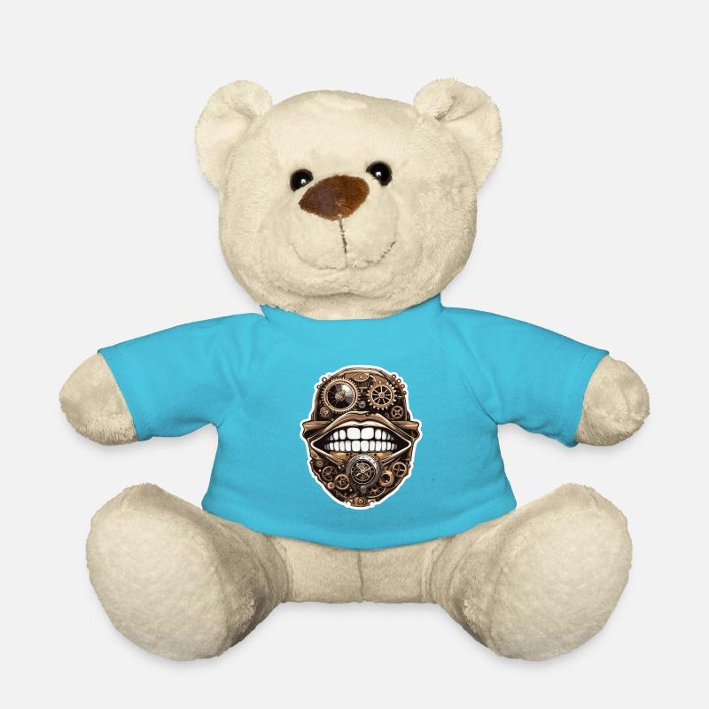 Bouche / Lèvres / Dents / Langue / Sourire / Baiser - Nounours - bleu outremer