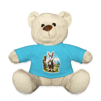 Lederhosen / Animal / Traditional costume / Tradition / Rabbit - Teddy Bear - atoll blue - Front
