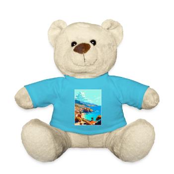 Crète Grèce Décoration Vintage Voyage Affiche WPA - Nounours - bleu outremer - Devant