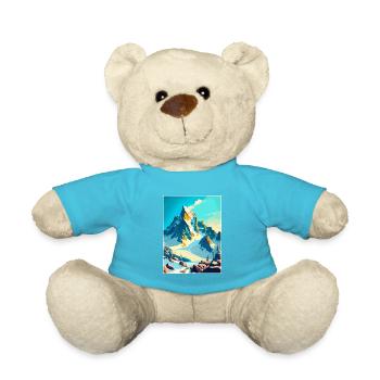 Dachstein Austria Doher Vintage Reiseposter WPA - Teddy - Atollblau - Vorne