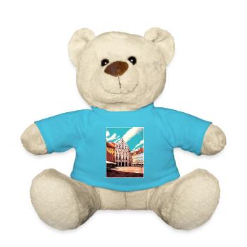 Rzeszow Polen Vintage Reiseposter WPA Souvenir - Teddy - Atollblau - Vorne