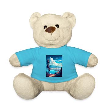 Izmir Türkei Vintage Reiseposter WPA Souvenir - Teddy - Atollblau - Vorne