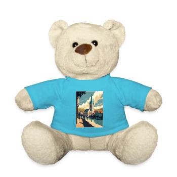 Krems An der Donau Österreich Vintage Reiseposter - Teddy - Atollblau - Vorne
