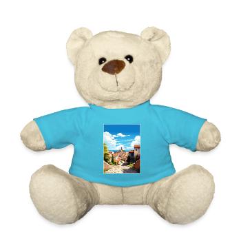 Extremadura Spanien Vintage Reiseplakat Souvenir - Teddy - Atollblau - Vorne