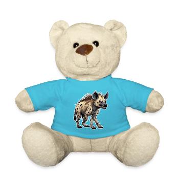 Hyäne / Afrika / Safrai / Zoo / Wildis / Tier - Teddy - Atollblau - Vorne