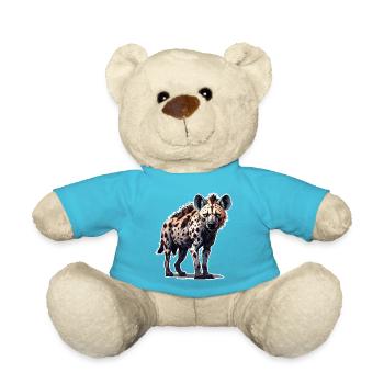 Hyäne / Afrika / Safrai / Zoo / Wildis / Tier - Teddy - Atollblau - Vorne