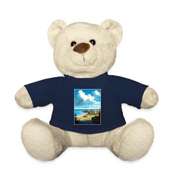 Gotland Schweden Vintage Reiseposter WPA Souvenir - Teddy - French Navy - Vorne