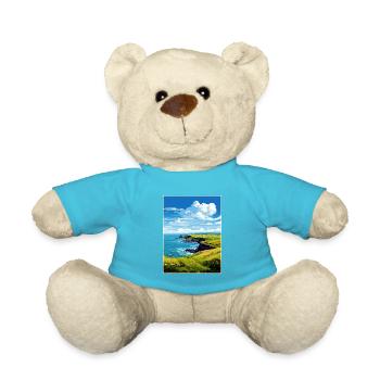 Das Lizard Peninsula Cornwall Reiseposter - Teddy - Atollblau - Vorne