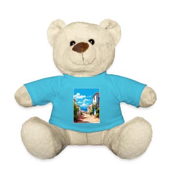 Tarifa Spanien Vintage Reiseposter WPA Souvenir - Teddy - Atollblau - Vorne