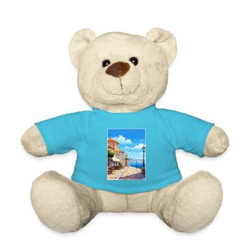 Vila Nova de Gaia Portugal Vintage Reiseposter - Teddy - Atollblau - Vorne