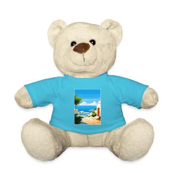Apulien Italien Vintage Reiseposter WPA Souvenir - Teddy - Atollblau - Vorne