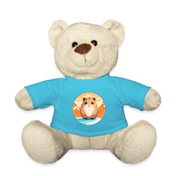 Hamster Aquarelle Dessin Animé Kawaii Animaux De Compagnie Animal Couleur - Nounours - bleu outremer - Devant