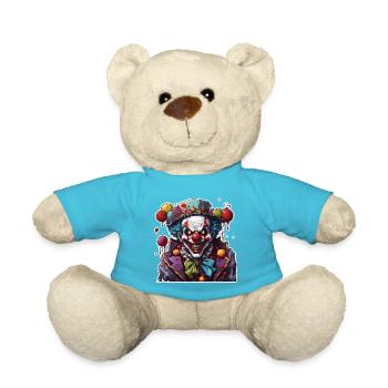 Horror Clown / Circus / Funny / Show / Halloween - Teddy Bear - atoll blue - Front
