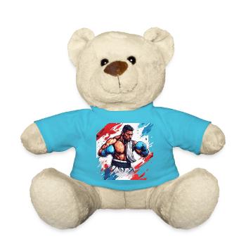 Boxer / Sport / Kampf / Arena / Boxring / Fäuste - Teddy - Atollblau - Vorne