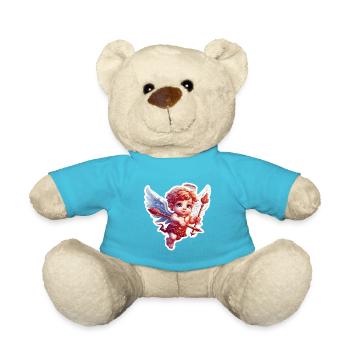 Cupid / Love / Arrow / Heart / Valentine's Day - Teddy Bear - atoll blue - Front
