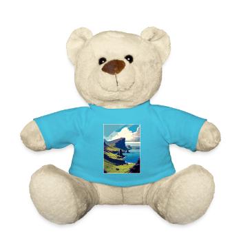 Île de Skye Ecosse Vintage voyage affiche WPA - Nounours - bleu outremer - Devant