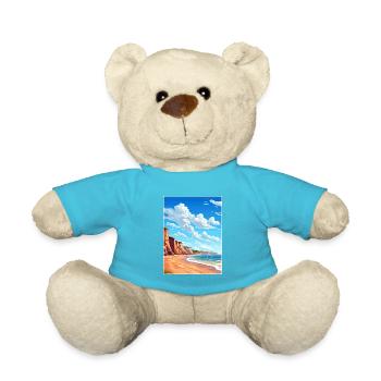 Torquay Cliffs England Vintage Reiseposter WPA - Teddy - Atollblau - Vorne