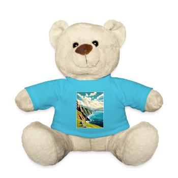 Slieve League Irland Vintage Reiseposter WPA - Teddy - Atollblau - Vorne