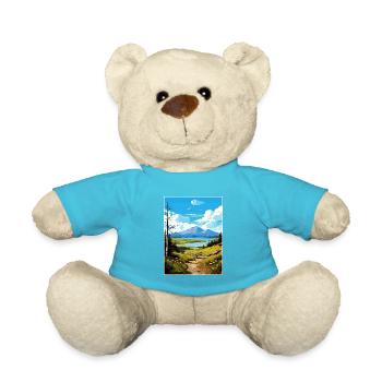 Souvenir de la réserve faunique nationale de Kodiak en Alaska - Nounours - bleu outremer - Devant