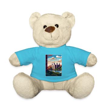 Tour De Londres Vintage Voyage Affiche WPA Souvenir - Nounours - bleu outremer - Devant