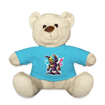 Robot Animal / AI / Mechanized Animals / Comic - Teddy Bear - atoll blue - Front