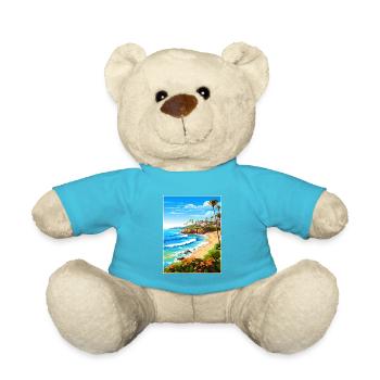 Laguna Beach Kalifornien Vintage Reiseposter WPA - Teddy - Atollblau - Vorne