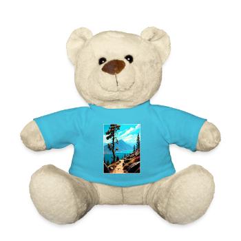 Mont Tallac Californie Vintage voyage affiche WPA - Nounours - bleu outremer - Devant