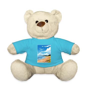 Anchor Point Beach Alaska Affiche de voyage Vintage - Nounours - bleu outremer - Devant