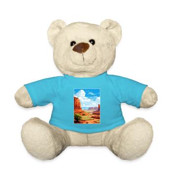 Canyonlands National Park Vintage Travel Poster - Teddy Bear - atoll blue - Front