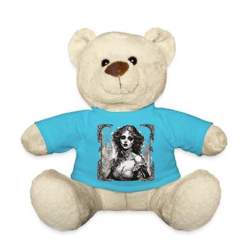 Frau / hübsch / Porträt / buntes Haar / Model - Teddy - Atollblau - Vorne