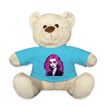 Frau / hübsch / Porträt / buntes Haar / Model - Teddy - Atollblau - Vorne