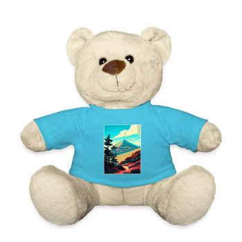 Mont Tamalpais Californie Vintage affiche de voyage - Nounours - bleu outremer - Devant