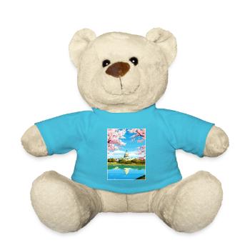 Washington Dc Vereinigte Staaten Vintage Reiseposter - Teddy - Atollblau - Vorne