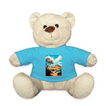 Coronado National Forest Arizona Travel Poster - Teddy Bear - atoll blue - Front