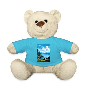 Kenai Fjords Nationalpark Alaska Reiseposter - Teddy - Atollblau - Vorne