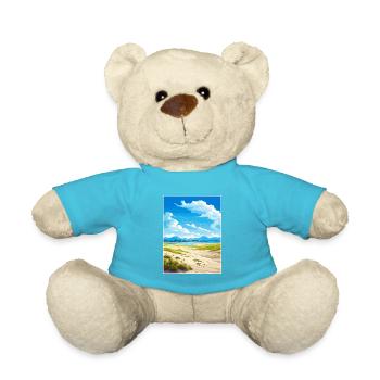 Kobuk Valley National Park Alaska Travel Poster - Teddy Bear - atoll blue - Front
