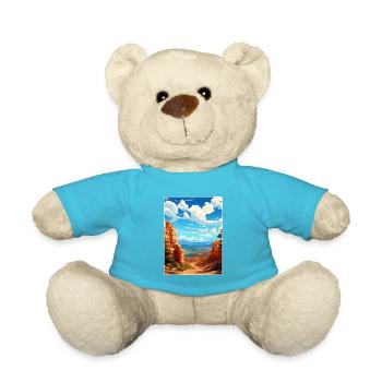 Bryce Canyon National Park Vintage Travel Poster - Teddy Bear - atoll blue - Front