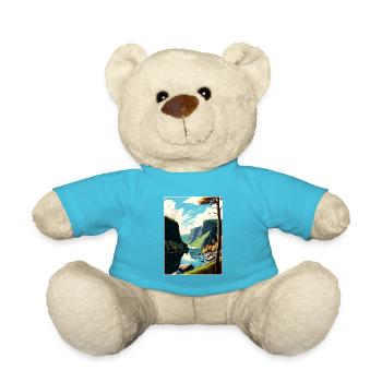 Delaware Water Gap Pennsylvania Reiseposter - Teddy - Atollblau - Vorne