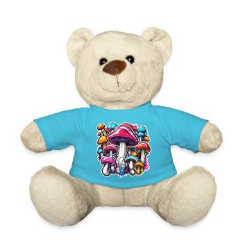 Pilz / Mushroom / Wiese / Wald / Goa / Psy - Teddy - Atollblau - Vorne