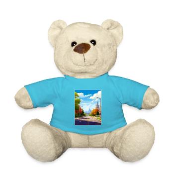 Salt Lake Utah Vintage voyage affiche WPA Souvenir - Nounours - bleu outremer - Devant
