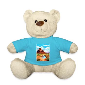 Mont Sinaï Texas Vintage voyage affiche Souvenir - Nounours - bleu outremer - Devant