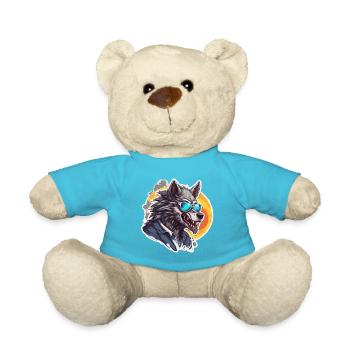 Werwolf / Vollmond / Wesen / Verwandlung / Fluch - Teddy - Atollblau - Vorne