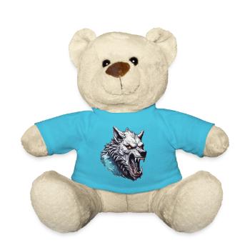 Werwolf / Vollmond / Wesen / Verwandlung / Fluch - Teddy - Atollblau - Vorne