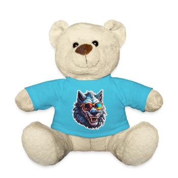 Werwolf / Vollmond / Wesen / Verwandlung / Fluch - Teddy - Atollblau - Vorne