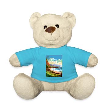 Kauai Hawaii Vintage Voyage Poster WPA Souvenir - Nounours - bleu outremer - Devant